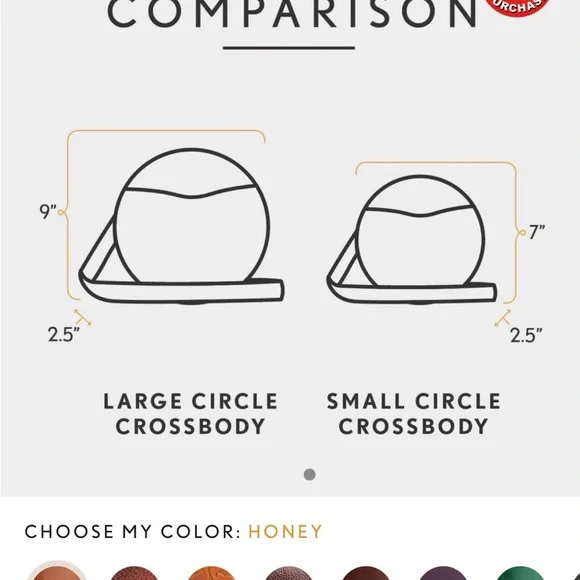 Portland Leather MANTIS Small Circle Crossbody - Picture 11 of 11